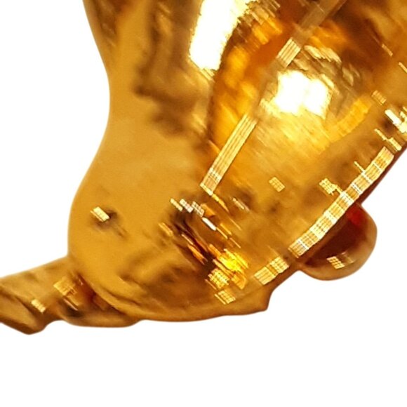 Red Hat Society Red Enamel Brooch Rhinestones Gold-Tone - Picture 4 of 6